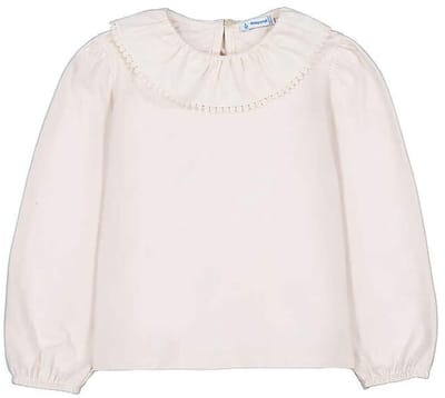 Mayoral creme T-shirtje met kraagje