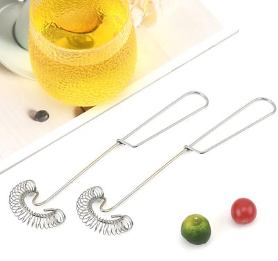 QTTVBTNA -2-delige RVS Spiraalgarde Set – Mini Kloppers voor Sauzen, Eieren, Slagroom en Deeg – Duurzame Roestvrijstalen Garde voor Keuken, Bakken & Koken – Ergonomisch en Vaatwasserbestendig