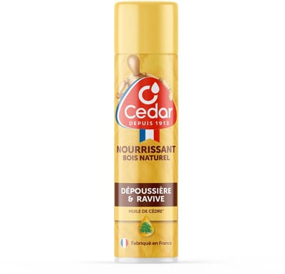 O'CEDAR Natuurlijke Houtreiniger, Stofverwijderaar en Voedende Cederolie 300ml blik