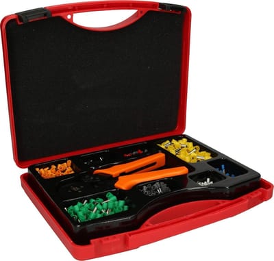 Adereindhulzen Set - Krimptang Assortiment - Draadverbindingen Maken - Ergonomische Greeptang - 1001 Delig - Multicolor