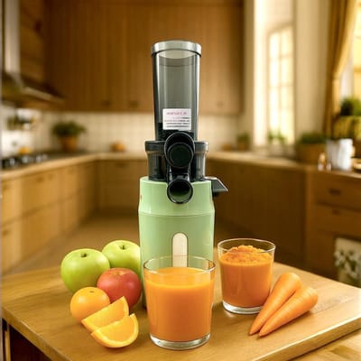 Sapcentrifuge - Fruitpers - Gezond sap maken - Enkele vijzel - Niet gespecificeerd - Zilverkleurig