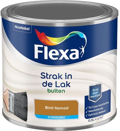 Flexa - Strak In De Lak Buitenlak Zijdeglans - Binti Nomad - Mengverf - 500 Ml