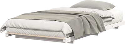 Bedframe Grenenhout - Houten Bedframe - Slaapkamer Inrichten - Massief Hout - 90x190 cm - Wit