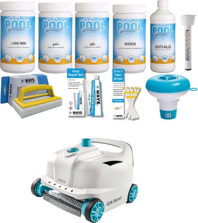 WAYS - Zwembad Onderhoud - Pakket Medium Deluxe & Automatische Zwembad Stofzuiger Deluxe