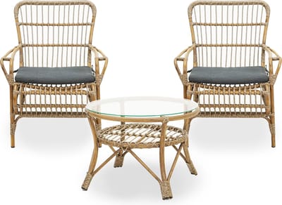 Vita Lester loungeset nature met lage tafel