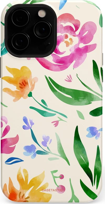 Casetastic Hoesje Geschikt voor Apple iPhone 13 Pro Magsafe - Stijlvolle Beschermende Duo-layer Case - Waterflora