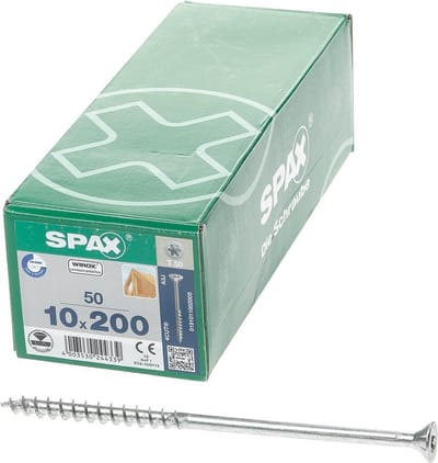 Spax-s Spaanplaatschroef platverzonken kop geel verzinkt T50 10 x 200mm