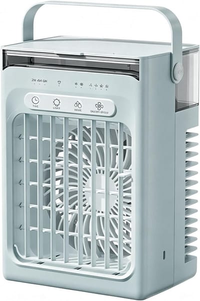 Draagbare Airco - Persoonlijke Koeler - Ruimte Koelen - Met Vochtigheidsfunctie - 1000ML Capaciteit - Lichtblauw