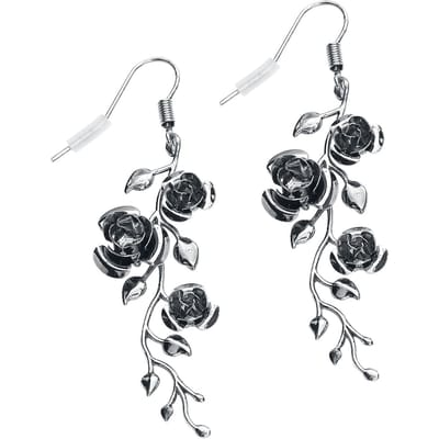 Gothicana by EMP - Gothic Oorbel - Roses - voor Vrouwen - zilverkleurig