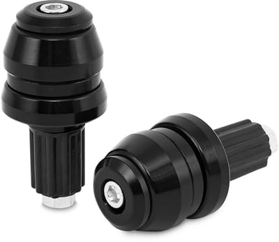 Dailygoody - Motorfiets Handvat Grips - Bar End Slider Cap - Aluminium - Zwart/Rood - Veiligheid - Comfort - Geschikt voor motoren - Kleur zwart en r