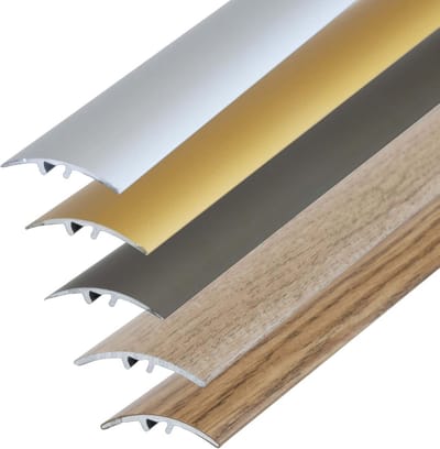 Overgangsprofiel 90cm x 40mm voor vloerbedekkingen, inclusief bevestigingsmateriaal, gemaakt van aluminium