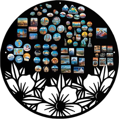 Anwicar Rechthoekige Magneet Bord - Magnetisch memobord - Magnetisch prikbord - 50x50 cm - Zwart