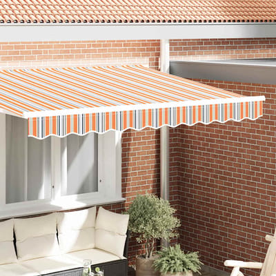 vidaXL Vervangende volant voor 2,5 m Oranje en grijs gestreept