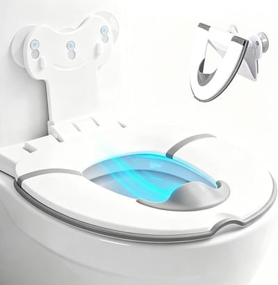 Verstelbare Vouwbare Toiletverkleiner voor Kinderen met Urinebarrière en Zuignappen, Ideaal voor Jongens en Meisjes