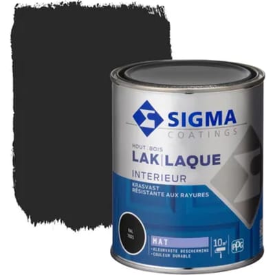 Sigma Houtlak Binnen Interieur - Zwartgrijs Ral 7021 - Mat - 750ml
