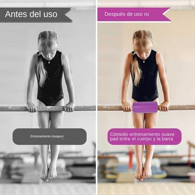 Gymnastiekstangenbescherming - Balletstang Pad - Veilige Training - Schokabsorberende Lagen - 26 x 12 x 12 cm - Paars