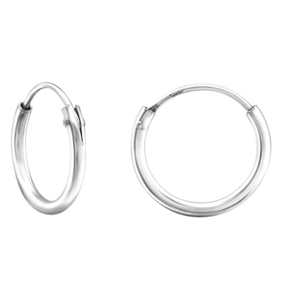 Aramat Jewels -mini Oorringen zilver - 12mm - Hypoallergeen - meisje