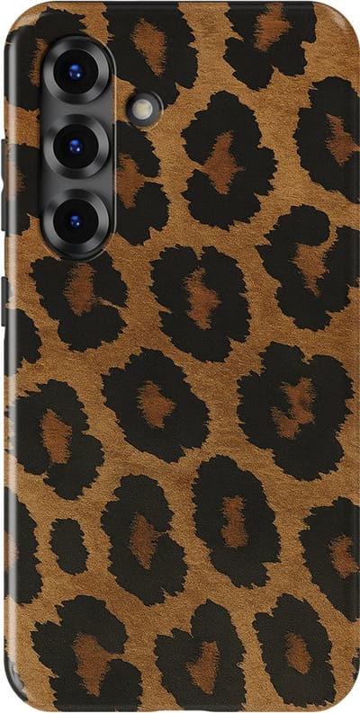 DripCase Luipaard Hoesje Samsung Galaxy S25 | Backcover met Mag | Hoesje met Dierenprint Samsung Galaxy S25 Leopard Dark