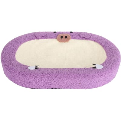 Kattenkrabber Bed 24 Inch Extra Groot Anti-Slip Sisal Krabplank Kom voor Binnenkat Varken white