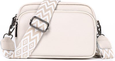 TAN.TOMI Schoudertas Dames – Crossbodytas – Kleine Handtas – Schoudertasje Casual – Lichtgewicht – Praktisch & Stijlvol – Dames Tas voor Dagelijks Gebruik - Parelwit