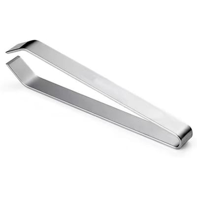 Pince à épiler pour arêtes de poisson, pince à épiler plate pour poils de porc, outil métallique pour retirer les arêtes de poisson, les poils de poulet et de porc white
