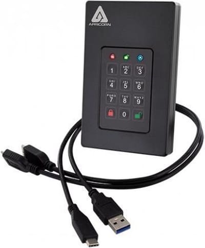 Apricorn Aegis Fortress L3 - 2TB - External Hard drive - Black