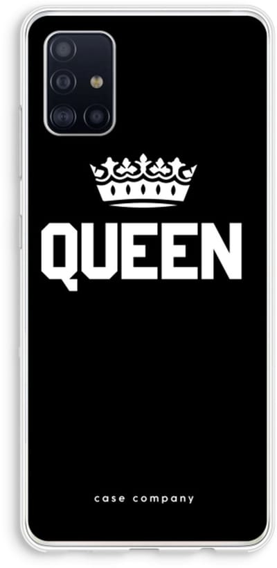 Case Company® - Hoesje geschikt voor Samsung Galaxy A51 4G hoesje - Queen zwart - Soft Cover Telefoonhoesje - Bescherming aan alle Kanten en Schermrand