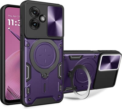 Hoesje geschikt voor Motorola Moto G55 - Techsuit CamGuard Pro Back Cover - Paars