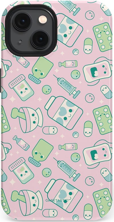 Casetastic Hoesje Geschikt voor Apple iPhone 13 Magsafe - Stijlvolle Beschermende Duo-layer Case - Geneeskrachtig Roze