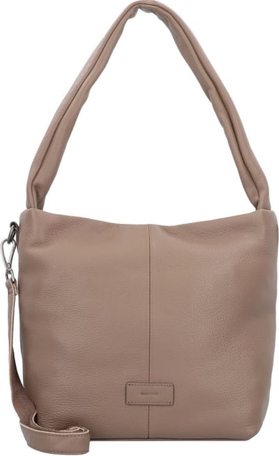 FREDsBRUDER Leren Schoudertas Fosa Midi Hobo Bag Taupe