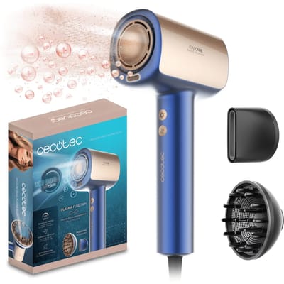 Cecotec Föhn DryGlam Nano Plasma Blue 1600W Ionisator Stil Blauw