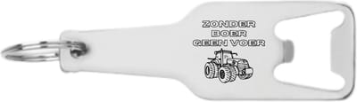 Akyol - zonder boer geen voer flesopener - Boer - trots op de boeren - boerenzakdoek rood - no farmers no food - #boer - 105 x 25mm