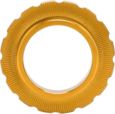 Centerlock Lockring voor Wielset en Disc Rotor - Fietsaccessoire voor Mountainbike en Racefiets met Koelsysteem (Goud)