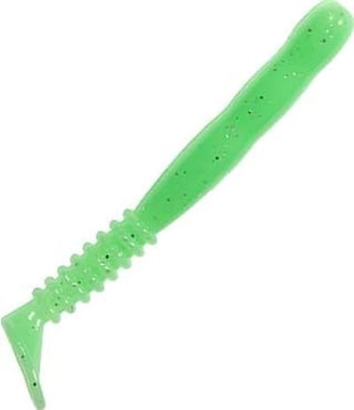 Zacht Kunstaas Shad 5,1 cm - Zonder Loodkop - Glow Meloen Soda