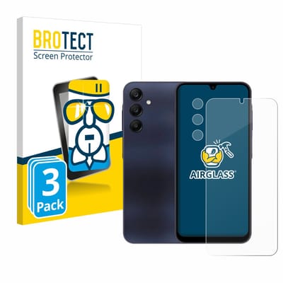 Screenprotector 3 Stuks voor Samsung Galaxy A25 5G (Voor+Camera) Beschermglas transparant
