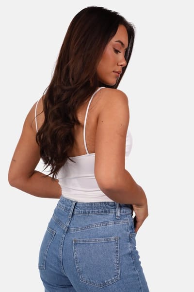 Getdrezzed Travel collection - Maat: L - Body met ingewerkte soft cups wit
