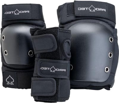Beschermende Set - Pads Set - Actiesporten Beoefenen - Klittenbandsluiting - 3-delig - Zwart