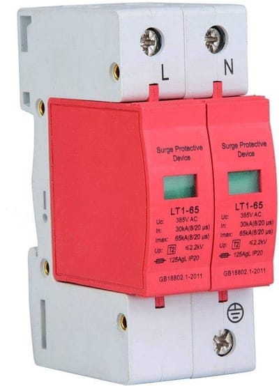 Dailygoody - Bliksembeveiliging - Huishoudelijke Overspanningsbeveiliging - Betrouwbare Bescherming - 2 Polen - Laagspanningsbeveiliger - Veiligheid v...