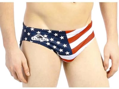Turbo Usa Zwemslip Rood,Blauw 3XL Man