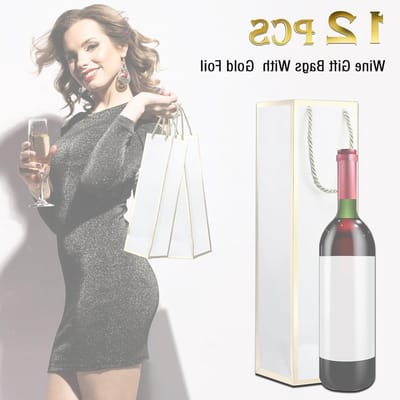 Set van 12 Cadeautassen voor Flessen - Perfect voor Verjaardagen, Bruiloften en Feestdagen