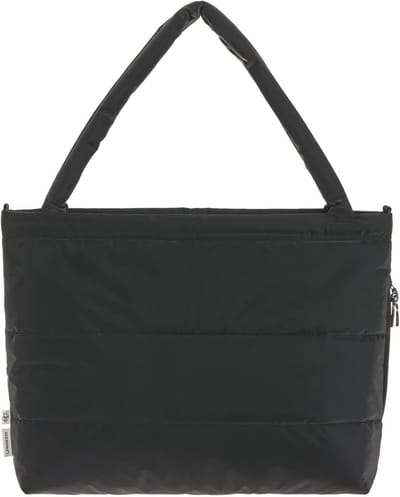 Luxe luiertas shopper met kinderwagenbevestiging - Zwart