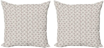 ABAKUHAUS Astrologie Kussenhoes Set – 2x 45x45 cm – Dubbelzijdig – Oranje/Grijs/Zwart