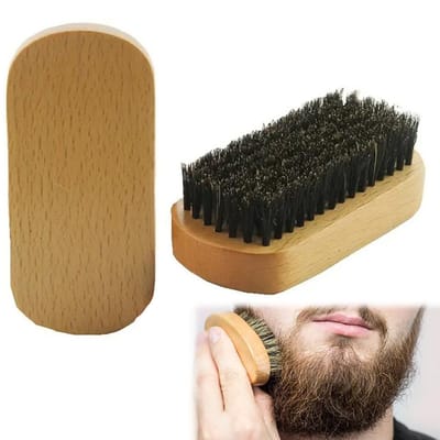 Baardborstel - Houten Baardborstel - Brengt Jouw Baard in Model - Baardverzorging - Baardstijler - Beard Brush - Baard Borstel - Ergonomische Handgreep - Een Ideaal Cadeau voor Mannen - Bruin