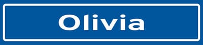 Fotofabriek Straatnaambord Olivia | Straatnaambord met naam | Cadeau Olivia