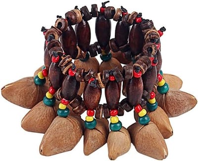 Praktische handgemaakte percussiearmband met natuurlijke belletjes voor muzikale creaties en decoratie