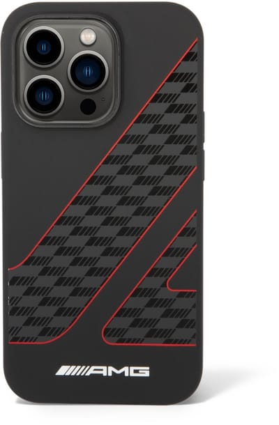 AMG Back Cover - Zwart voor Apple iPhone 14 Pro - Slank profiel - Valbescherming - Carbonlook