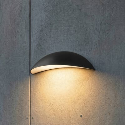 Lindby LED buiten wandlamp Zerino, zwart, 34,5 cm, IP54