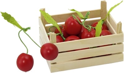 GOKI Speelgoedkeuken - Fruitkistje Met Kersen - 14,1X10,1X7,3Cm - 6 Delen - Hout