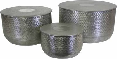 Oosterse bijzettafel Alava zilver