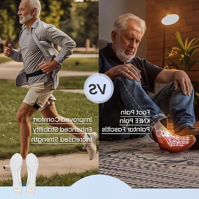 Orthopedische Acupressuur Inlegzolen en Gel Inlegzolen voor Dames, 7/8 Lengte, Pijnverlichting bij Platvoeten en Fasciitis, Ideaal voor Sport en Werk